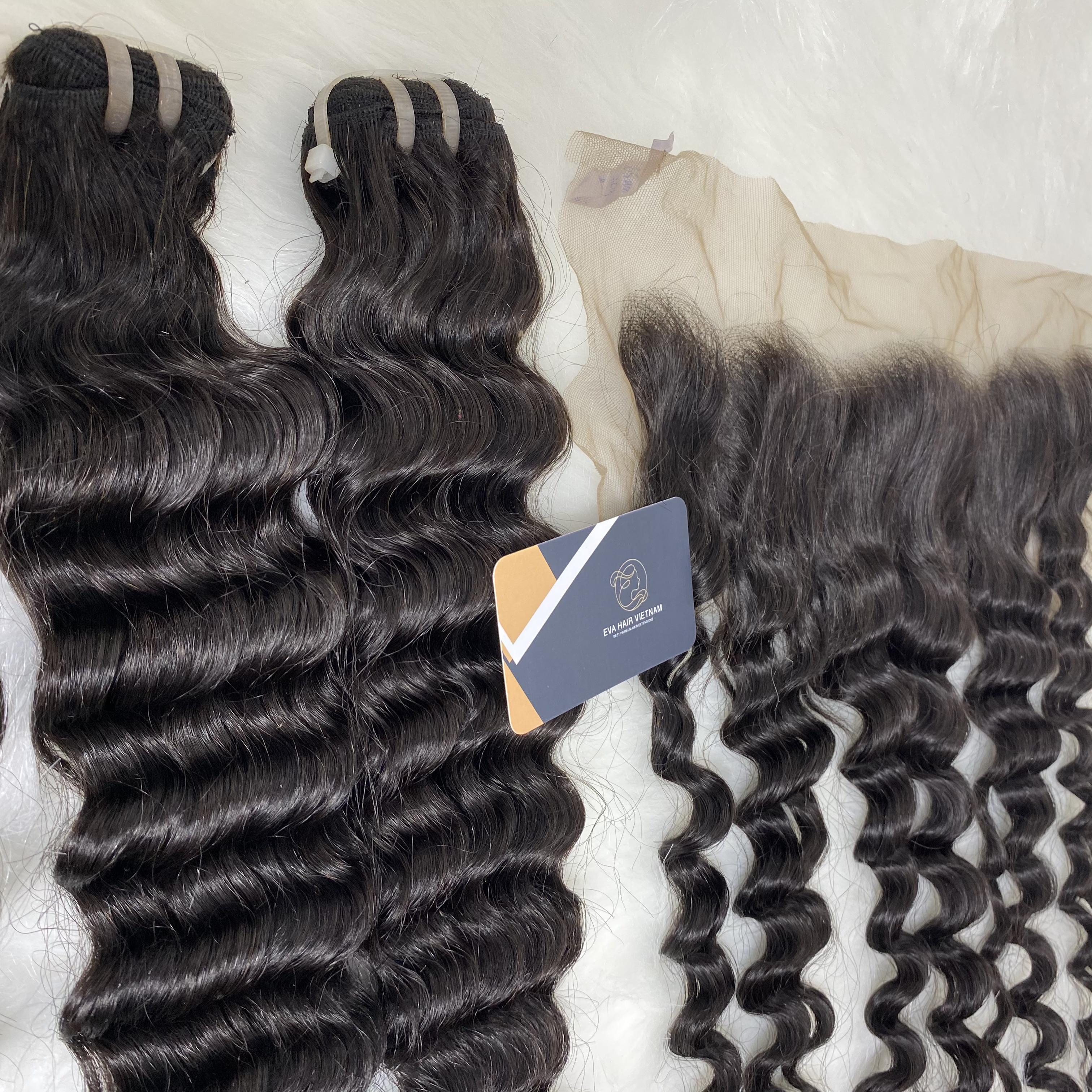 13×4 HD Lace Frontal | Deep Wavy | 100% Luxury Vietnamese Human Hair | Nature Black Color